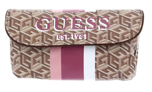 GUESS Wilder Cosmetic Bag Taupe Logo
