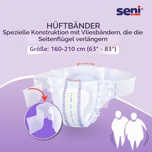 Inkontinenz-Slip für schwere Inkontinenz Seni Windel-Inkontinenzhose Super Seni Plus Nacht (10 Stück) Größe XX-Large
