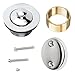 WG-100 Conversion Kit Bathtub Tub Drain Assembly, All Brass Construction (Nickel Finish)