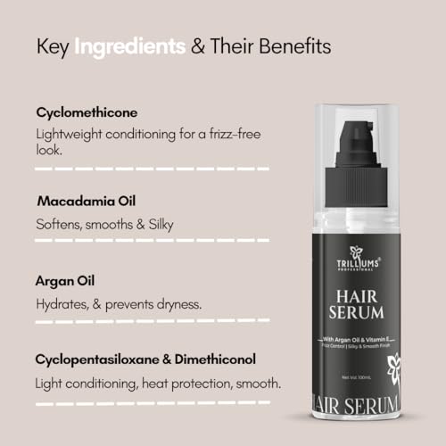Image of Trilliums Hair Serum - 100mL | For Smooth & Shiny Hair | Repair Dry & Frizzy Hair