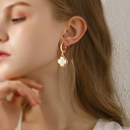Gold Plated Earrings for Women, Small Bee & Honeycomb Drop Earrings with 925 Sterling Silver Needle, Geometric Fashion Long Tassel Hoop Earrings Cubic Zirconia Dainty Jewelry for Women4