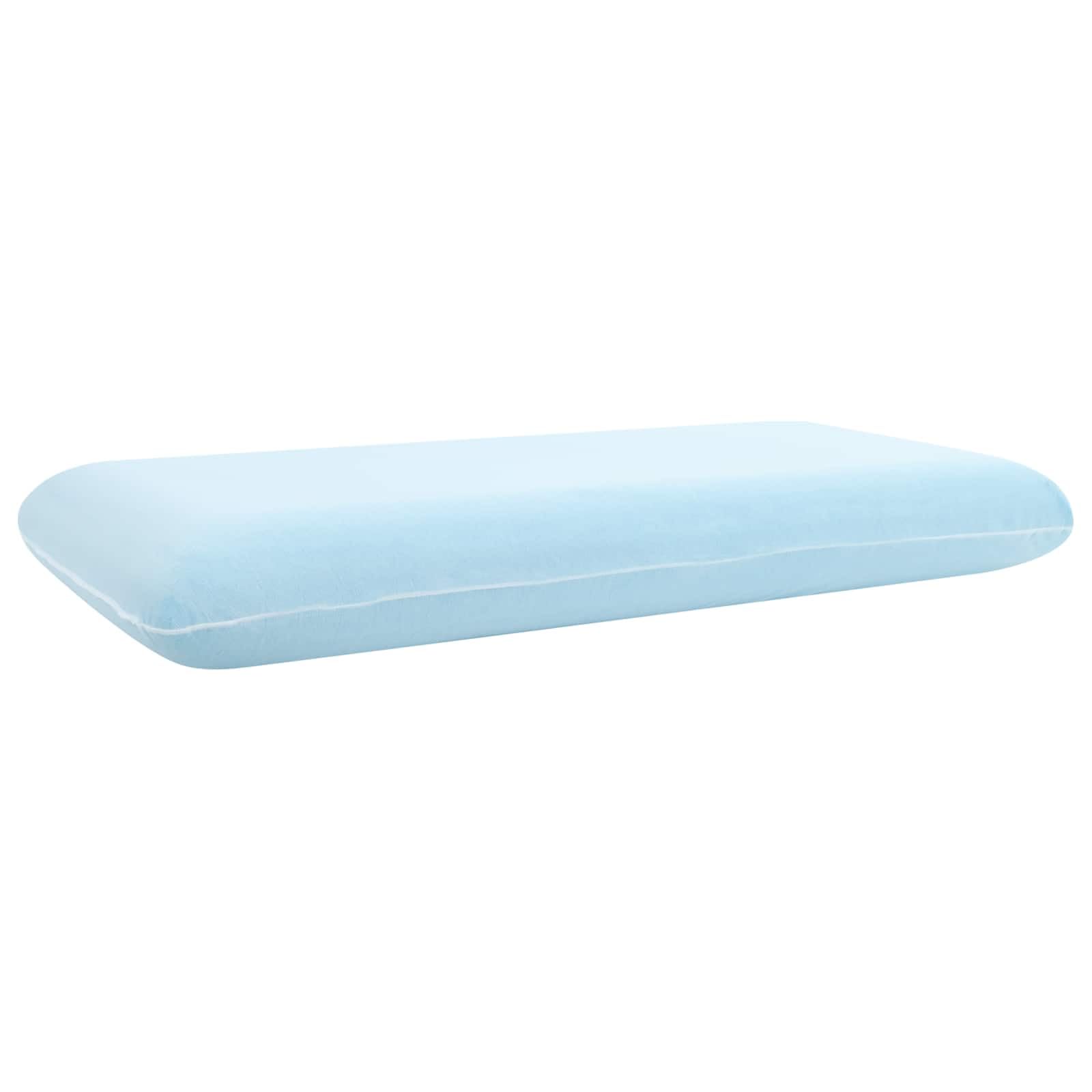 Cuscino per dormire, tinta unita, bianco, 105 x 36 x 13 cm, in memory foam gel, ergonomico, traspirante, con tecnologia gel rinfrescante, per chi dorme sul fianco e supporto cervicale in