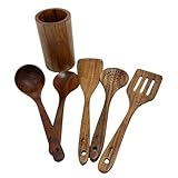 Premium Acacia Wood – Strong, durable, and stylish for every kitchen. Heat-Resistant & Nonstick Safe – Protects pans while cooking. Complete 6-Piece Set – Includes spoons, spatulas & turners Eco-Friendly Choice – Sustainable wood, chemical-free finis...
