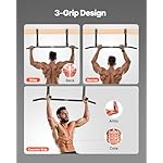 VEVOR Joist Mount Pull Up Bar, Ceiling Mounted Chin Up Bar for Home Gym, Multi-Grip Pull Ups, 42 in Width Multifunctional Training Station, Heavy Duty Steel Upper Body Workout Bars, 440 lbs Capacity - Image 3