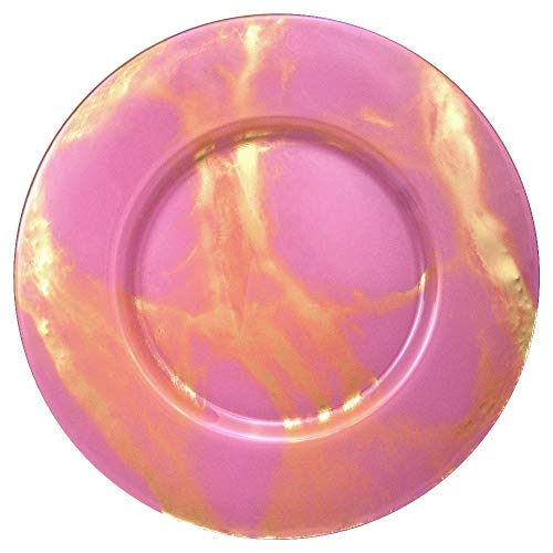Red Pomegranate 3625-9 Thassos Charger Plate, Blush & Gold miniatura 1
