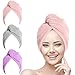 Confezione da 2 Asciugamani turbante in microfibra per capelli