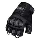Luva Motociclista X11 Blackout2 Meio Dedo Masculina Feminina (PRETO, FEMININA/M)