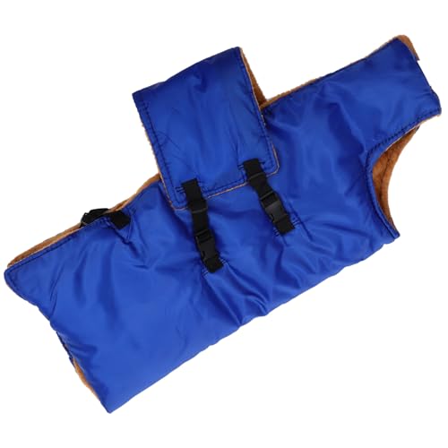 Chaleco de invierno para terneros Happyyami con forro de algodón de seda premium azul