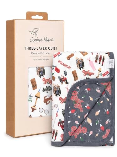 Image of Copper Pearl Jumbo 3-Layer Baby Blanket: Soft Baby Quilts for Boys and Girls | Breathable, Cozy, Toddler Blanket | Baby Quilt for Newborns | 46x46 Premium Polyester /Rayon | A Christmas Story