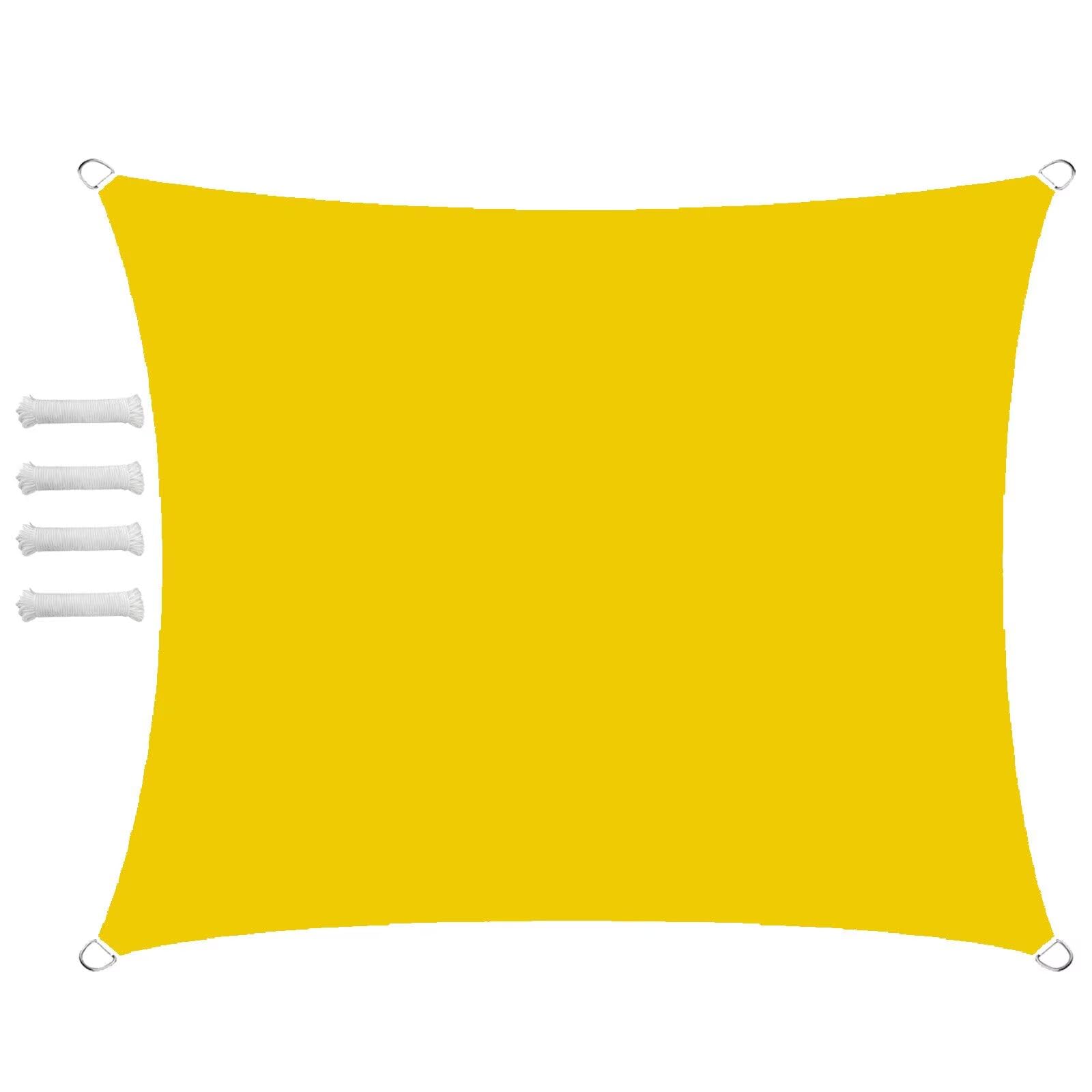 Rideau de soleil rectangulaire jaune fluo pour abriter le balcon et la terrasse du jardin