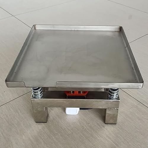 Mesa Vibradora para Hormigón, Banco de Pruebas de Vibración de 35 x 35 cm, Plataforma Vibratoria Miniatura de Acero Inoxidable, Vibrador a 3000 rpm miniatura 3