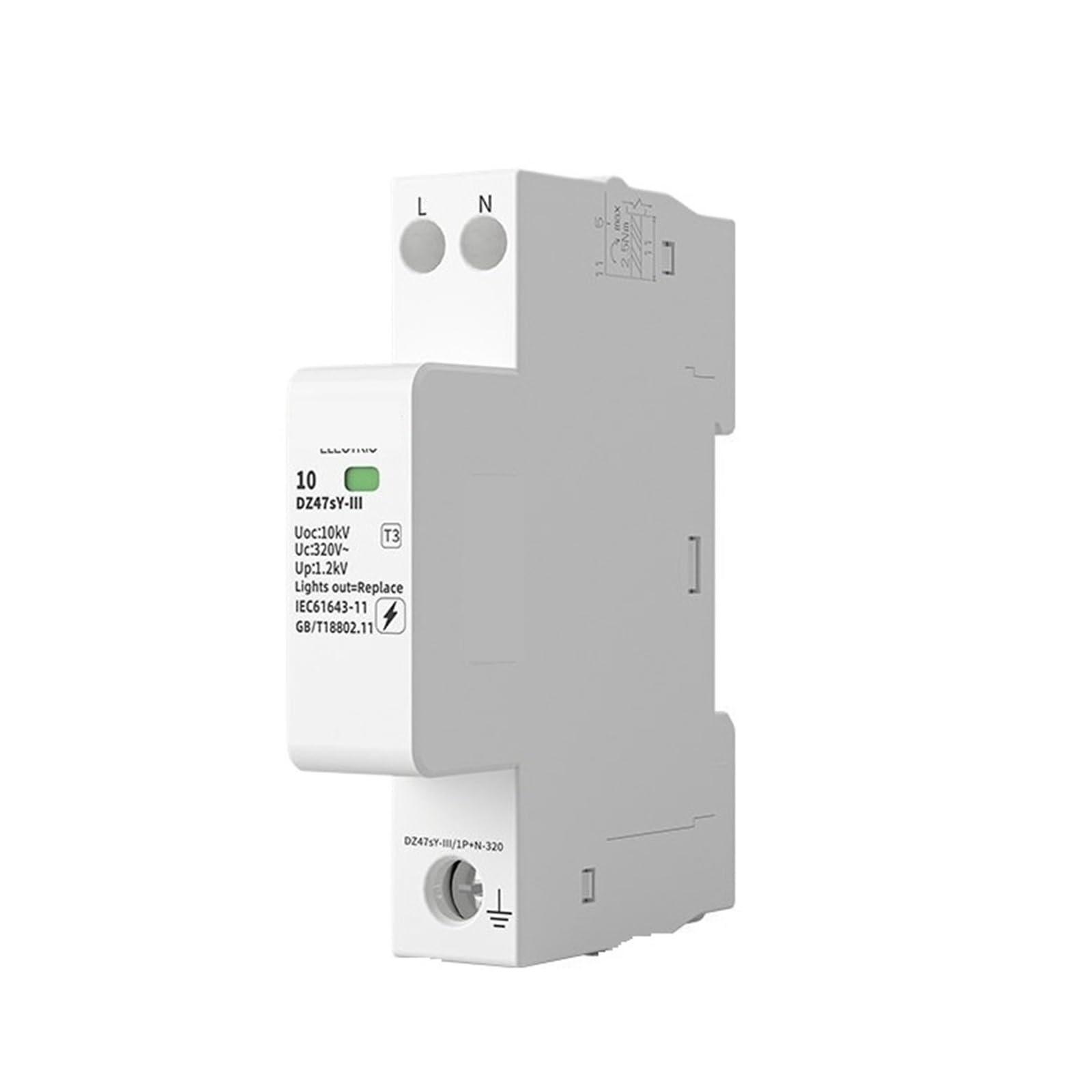 Protector contra sobretensiones DZ47sY-III 1P+N 320V cuadro electrico casa 2