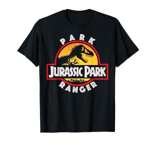 Jurassic Park Adult Men's Black Classic Fit Crew Neck Short Sleeve Dinosaur Graphic T-Shirt