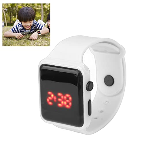 Pilipane LED Screen Quadrate Shape Backlight Design Digital Kids Watch and Multi Function Cute Outdoor Watches,Kids Digital Sport Waterproof Watch for Girls Boys,for Leisure Activitie (White)3