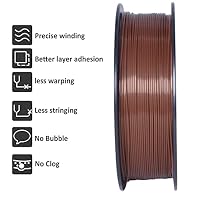 GEEETECH Filament PLA 1.75mm für 3D Drucker 1kg Spool, Braun – Ansicht 4