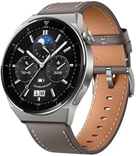 HUAWEI WATCH GT 3 Pro 46mm Smartwatch, Titangehäuse, Saphirglas, Tauch Modus,lange Akkulaufzeit, dratlosses Aufladen,Herzfequenz- und SpO2 Überwachung, Anrufe per Bluethooth, Deutsche Version, braun