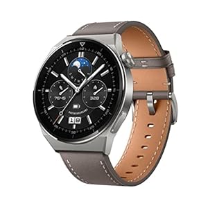 HUAWEI WATCH GT 3 Pro 46mm Smartwatch, Titangehäuse, Saphirglas, Tauch Modus,lange Akkulaufzeit, dratlosses Aufladen,Herzfequenz- und SpO2 Überwachung, Anrufe per Bluethooth, 38 Monate Garantie, braun