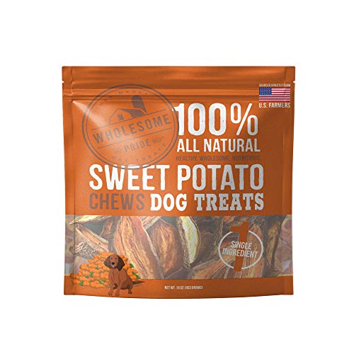 Wholesome Pride Sweet Potato Chews - All Natural Healthy Dog Treats - Vegan