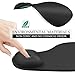 JIKIOU Mouse Pad, 2 Pack Ergonomic Mouse Pads with Comfortable Gel Wrist Rest Support and Smooth Cloth, Non-Slip PU Base for Easy Typing Pain Relief Durable and Easy to Clean Small Black