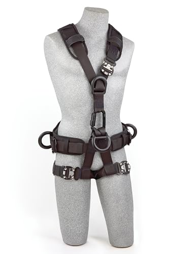 Image of 3M DBI-SALA ExoFit NEX 1113370 Full Body Black Out Rope Access /Rescue Harness, 5 AlumD-Rings, Belt w / Pad /Side D-Rings, Locking QC Leg Straps, Small, Blue /Grey