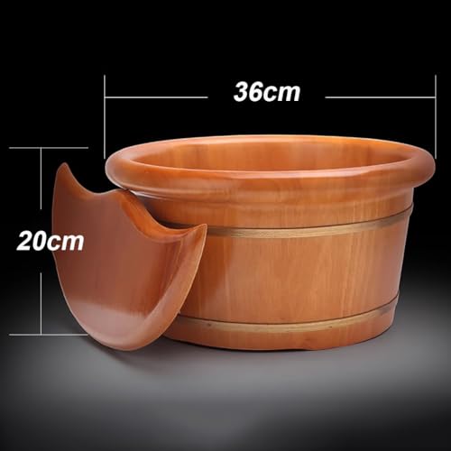 Bañera para pies de roble natural grueso TT-YEL 20x36cm miniatura 7