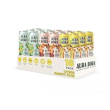 Aura Bora, Citrus Variety Pack Herbal Sparkling Water, 12 oz Can Pack of 18, 0 Calories, 0 Sugar, 0 Sodium, Non-GMO
