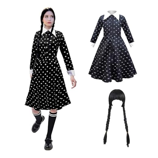 Disfraz de Mujer Gótica | Talla M para Adultos | Vestido Negro, Peluca | Halloween, Carnaval, Fiestas de Disfraces, Cosplay | Regalo, Disfraz, Traje Adulto | OriginalCorner®