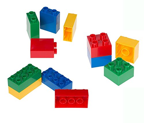 Big Briks Basic Builder Set #1 - Premium-Bausteine - kompatibel mit großen Bausteinen Aller führenden Marken - nur für Steine mit großen Noppen geeignet - 84 Stück - Blau, Grün, Rot, Gelb – Bild 3