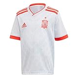 Cuello en V acanalado. adidas España doméstica Mini Kit, Infantil, BR2685, Halblu/Brired, 92