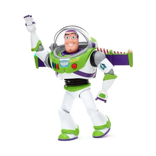 Disney Store Official, Toy Story de Pixar, Buzz Lightyear, Figura acción interactiva parlante, 36 cm, Juguete Guardián Espacial y 15 Frases en inglés, interactúa con más Personajes, Mayores de 3 años