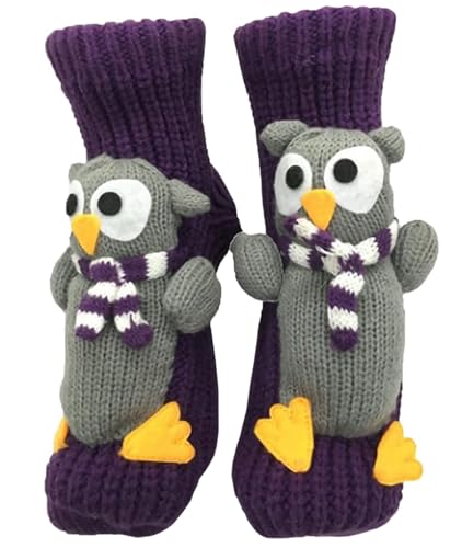 Image of Women's Non-slip Household Floor Socks Knit Casual Animals Slippers Socks Christmas Stockings Decor
