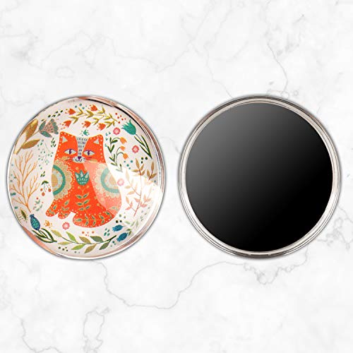 Round Refrigerator Magnets, Cute Cat Glass Magnets Colorful Decoration For Fridge Office Calendar Whiteboard Photo Cabinet, For Cat Lovers, 12 Pcs 32Mm With Storage Box #TOP2