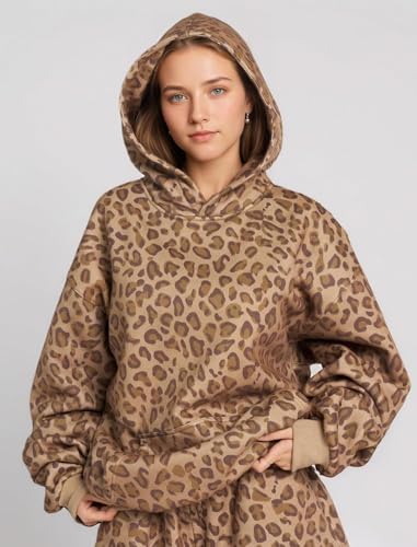 Cheetah Print 2 Piece Outfits For Women with Pockets4