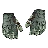 Pomrone Fahrradhandschuhe Herren Gel | Fingerlose Handschuhe Halbfinger Fahrradhandschuhe | Fahrradhandschuhe Herren Gel Mountainbike-Handschuhe Gepolsterte rutschfeste Gel-Handschuhe für Kinder