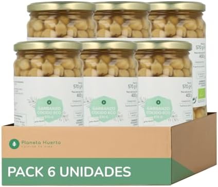 PLANETA HUERTO | Garbanzo Cocido Ecológico, Pack 6×570 g - Garban...