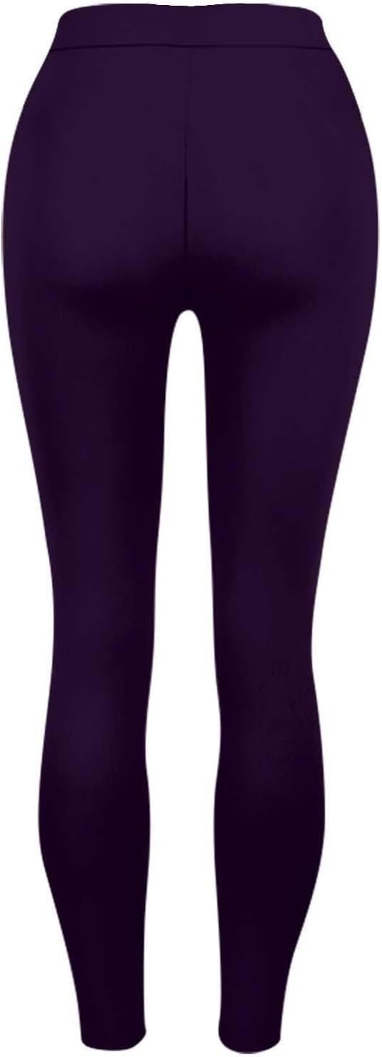 Fleece Lined Leggings Women Fall Winter Thermal Bootcut Tights High Waisted Tummy Control Gym Workout Yoga Pants