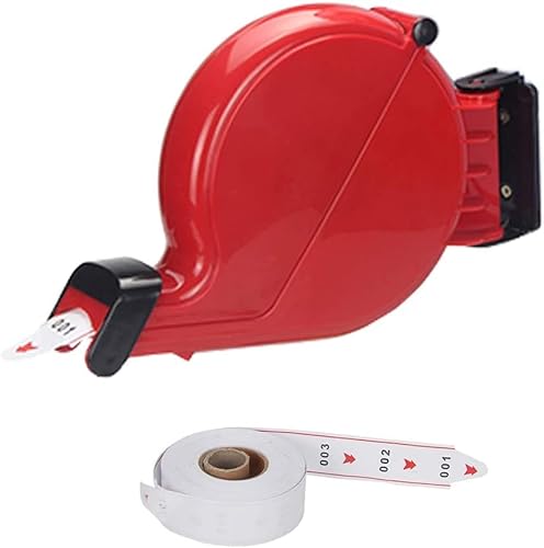 Ticket Dispenser Take A Number System With 1 Roll 3 Digit Paper 2 Groups Number From 000-999 (3 Digit, Red) #TOP24