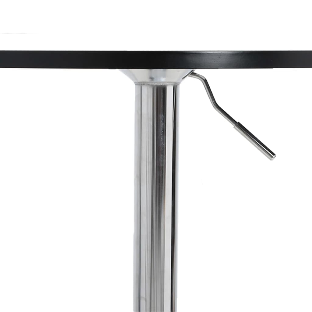 vidaXL Tavolino Bar Nero 60x60x90 cm Legno Multistrato Acciaio Cromato