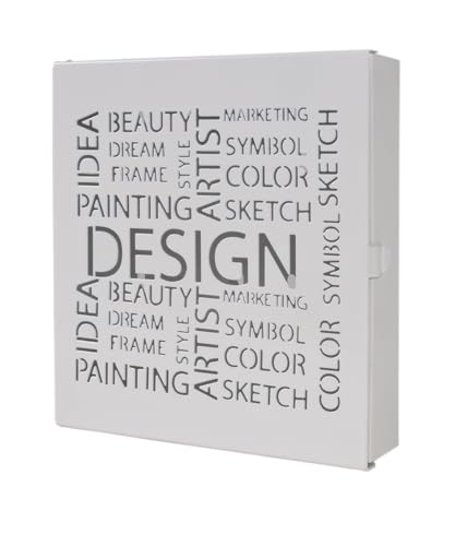 HAKU Möbel Caja de Llaves Blanco, Blanco, Metal, Metal - Dim.: AN 22 cm x AL 24 cm x P 5 cm, Estilo: Moderno