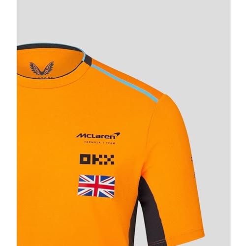 McLaren F1 camiseta de réplica del equipo para hombre 2023, Papaya, Medium,TM2607