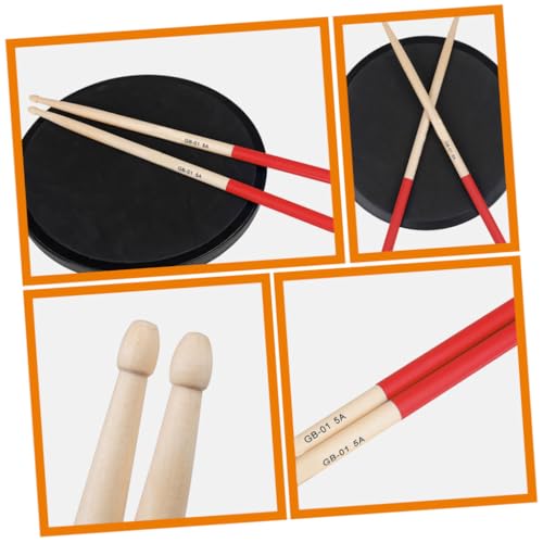 Baquetas de madera de arce rojo, pack de 3 pares miniatura 3