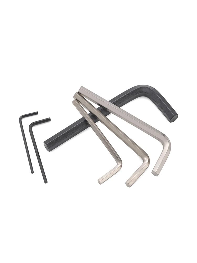 Chiave esagonale 0,7/0,9/1,27/1,5/2/2,5/3/4/5/6/8/10/12-17 mm argento/nero Mini set di chiavi a brugola esagonali a forma di L Chiave a impugnatura a L for bicicletta(Nickel plated,M17-1pcs)
