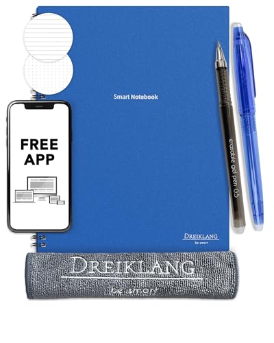 Dreiklang - be smart wiederverwendbares A4 Notizbuch mit...