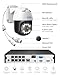 ZOSI 4K PoE Security Camera System with AI Face Person Vehicle Detection, 6 x 8MP 4K Outdoor Auto Tracking PT PoE Camera with Floodlights and 2-Way Audio, 8CH 8MP NVR with 2TB HDD (16CH Expandable)