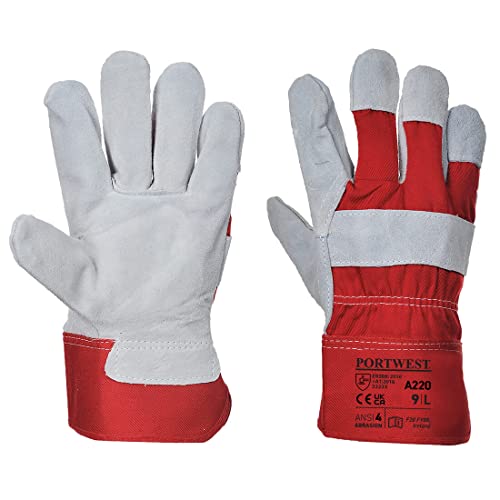 Portwest Gants Docker Premium Rouge L - Taille 9 - Gants de travail