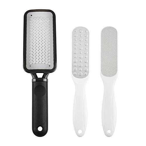 Foot Files Callus Remover 2 Pcs Stainless Steel Foot Rasp and Dual Sided Foot File Professional Pedicure Tools Premium Foot Scrubber