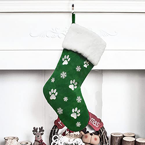 2 Stück Weihnachtsstrümpfe Nikolausstrumpf 45cm Personalisierter Haustier Hund Weihnachtsstrumpf Groß Weihnachtssocken Deko Kamin Hängende Sack Geschenk Taschen Für Weihnachtsbaumschmuck Feiertag