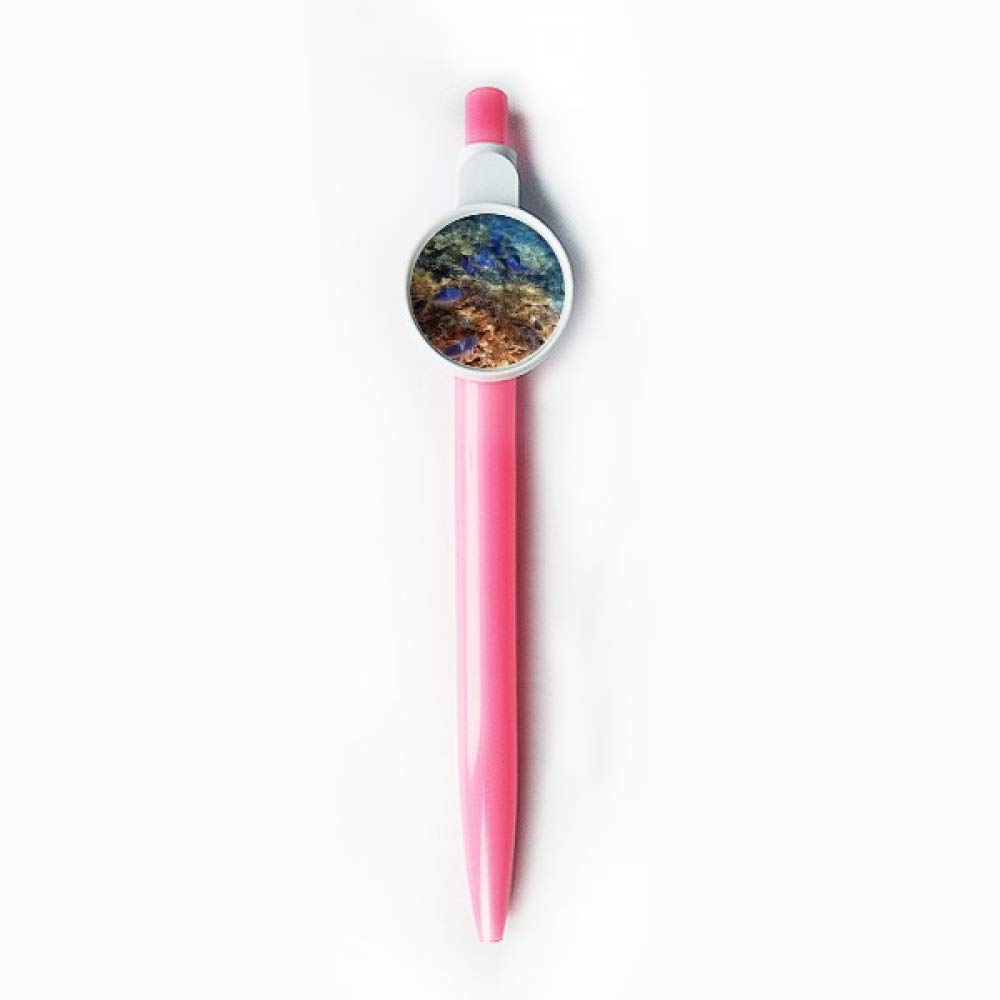 Stylo rétractable bleu poisson océan pour écrire sans fatigue
