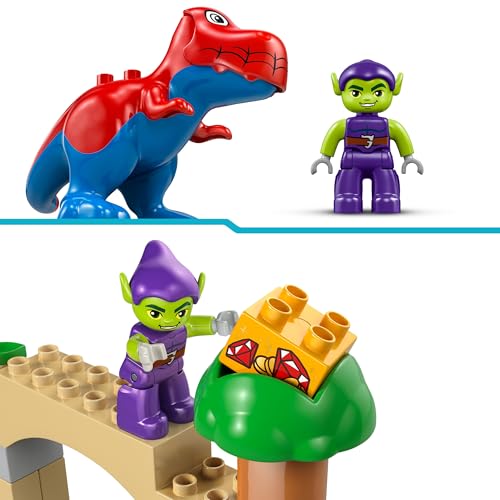 Image of LEGO DUPLO │Marvel Dinosaur Spidey-Rex vs. Green Goblin Super Hero Toddler Building Toy - 10463
