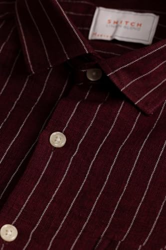 Image of SNITCH Solstice Maroon Stripe Shirt
